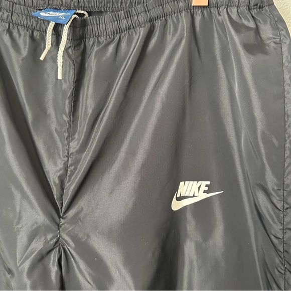 NIKE x VINTAGE made in Taiwan warmup pants XL black drawstring ankle zipper - Picture 9 of 10